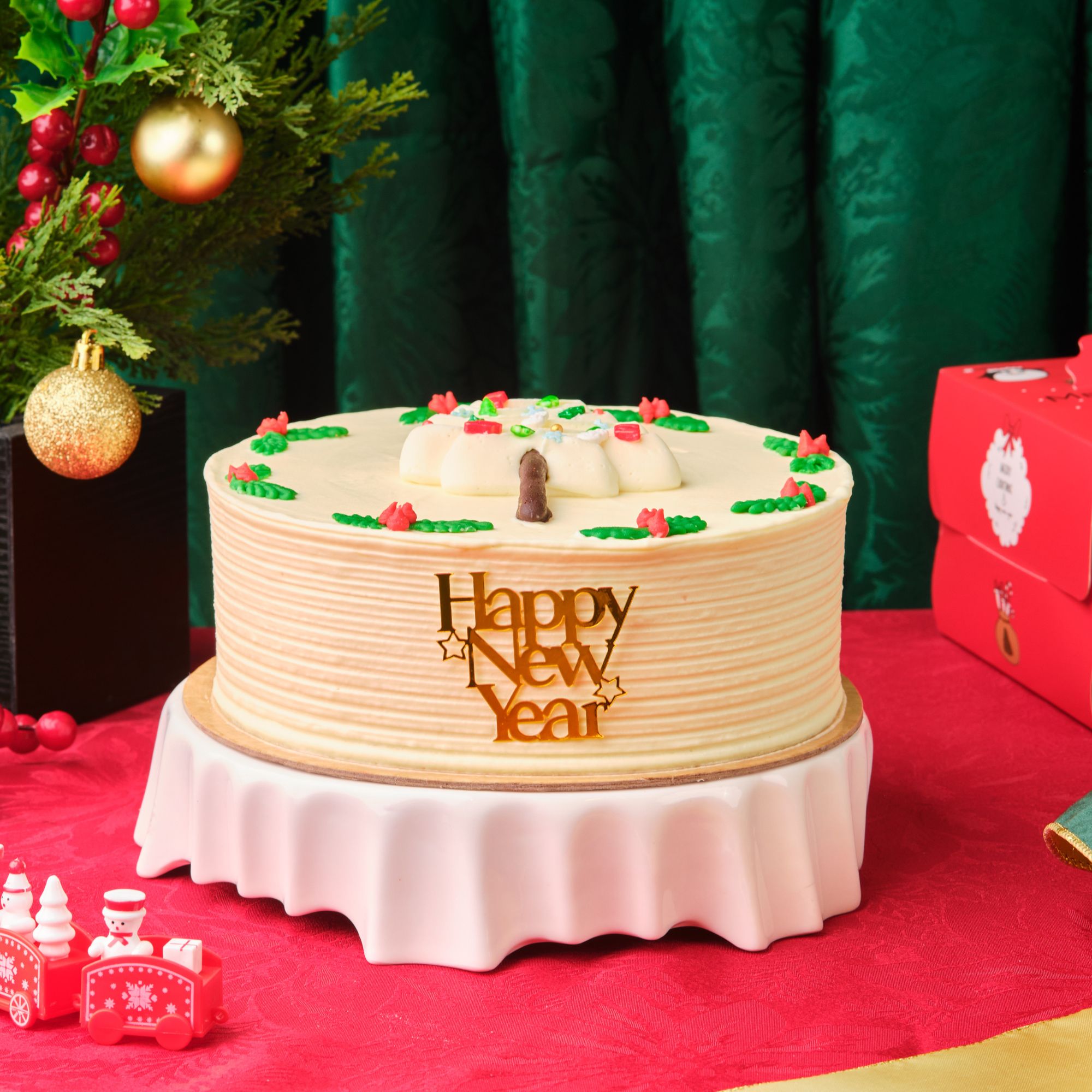 Big Happy New Year Carrot Cake 8 inch round